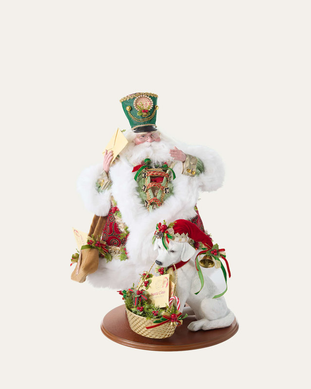 Limited Edition Santa's Mail Call with Dog Christmas Decor